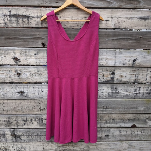 Pink Fit and Flare Dress - Picture 1 of 7